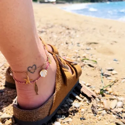 A little piece of the ocean, wrapped around your ankle. ✨🐚