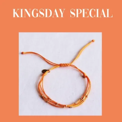 👑 KING’S DAY SPECIAL 👑 
Complete your King’s Day outfit with our limited edition bracelet! ✨ 
Add this exclusive bracelet to your order for a special price of only €4.95 💛🧡 

Limited availability — don’t miss out! 🛍️ 

#KingsDay #KingsDaySpecial #LimitedEdition #DutchStyle #OutfitGoals