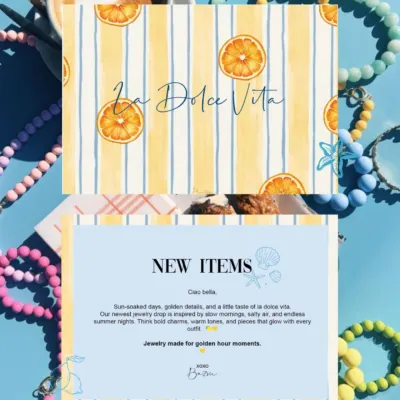 Ciao bella 🍋 

Our newest jewelry drop inspired by those endless summer nights 🌺

#ladolcevita #bazou #jewelry #ɴᴇᴡᴅʀᴏᴘ #endlesssummer