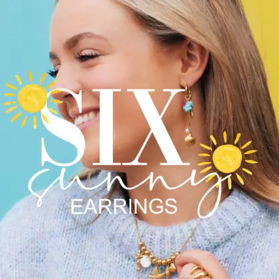 SIX SUNNY EARRINGS ☀️🐠 

#faves #jewelry #waterproofjewelry #stainlesssteeljewelry #bazou