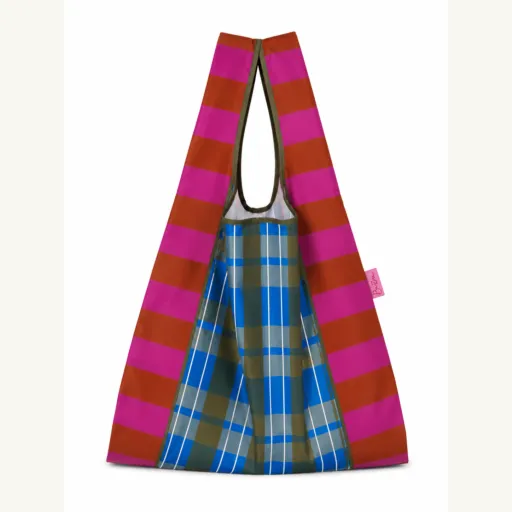 Tas Blocked Striped Pink orange green blue