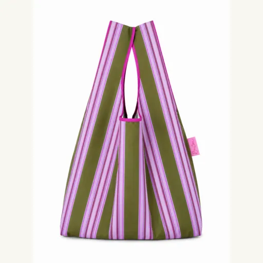Bag striped multi Green pinp pink red