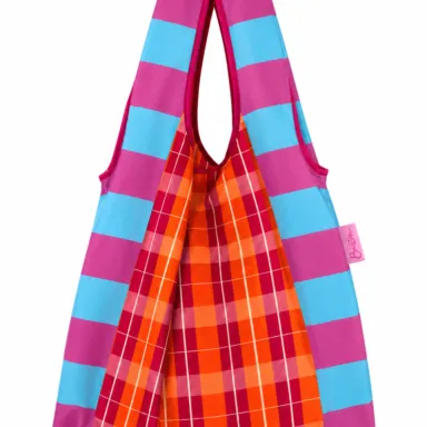 Tas Blocked and striped orange blue pink