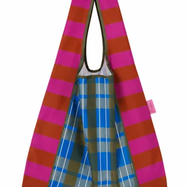 Tas Blocked Striped Pink orange green blue