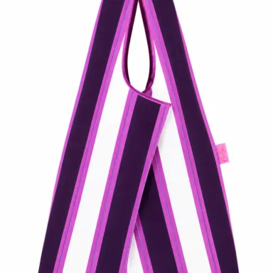 Tas burgundy pink creme stripes