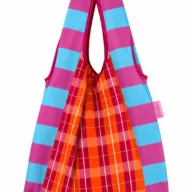 Tas Blocked and striped orange blue pink