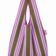 Bag striped multi Green pinp pink red